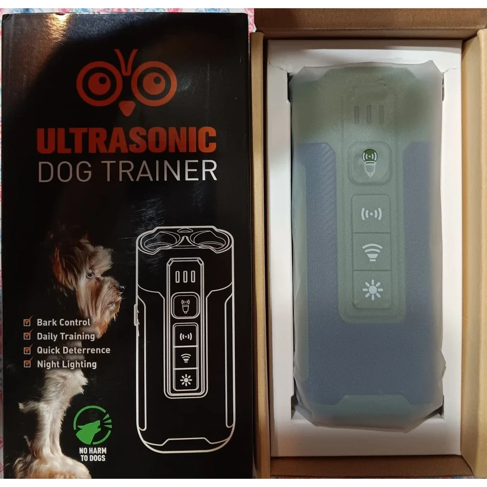 Ultrasonic Dog Trainer No Harm Charge Type C Flashlight Sound & Ultrasonic Mode